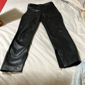 Faux leather pants high waisted